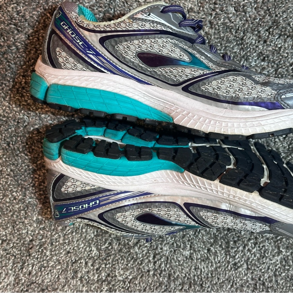 Brooks Women's Ghost G7 Running Shoes - Gray with Teal Accents Size 8.5